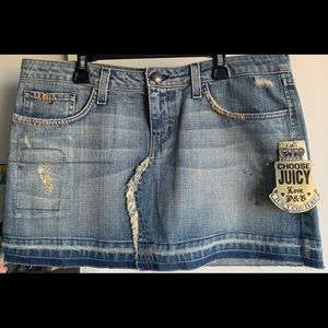 Juicy couture flower child Nicholson denim skirt